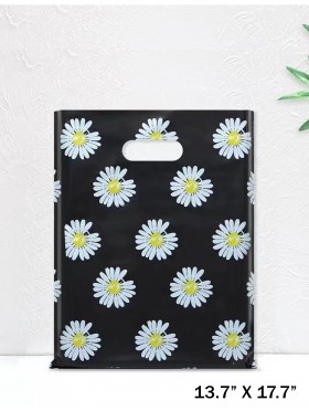 White Daisy Print Gift Bags (50 Pcs)